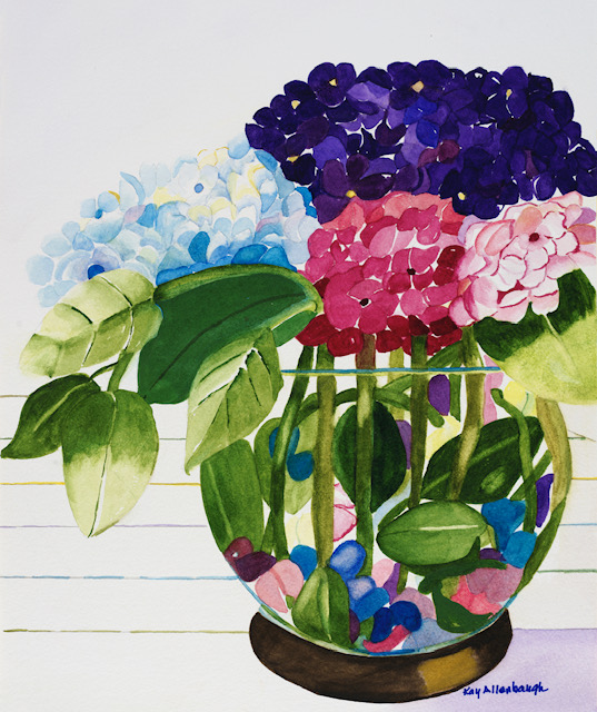 Happy Days, watercolor painting by Kay Allenbaugh